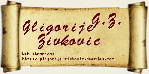 Gligorije Živković vizit kartica